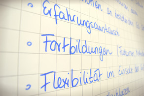 Fortbildungen Beschriebenes Flipchart